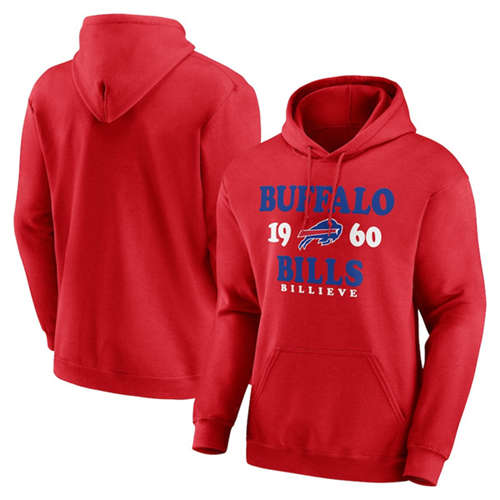 Buffalo Bills Red Fierce Competitor Pullover Hoodie